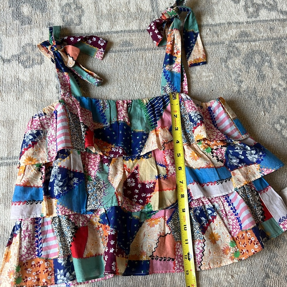 Sezane Multicolor Ruffle Top - Picture 8 of 8